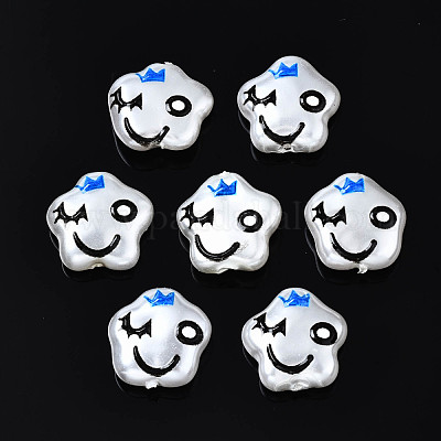 3d печатные бусины из абс-пластика с имитацией жемчуга KY-S168-008A-1