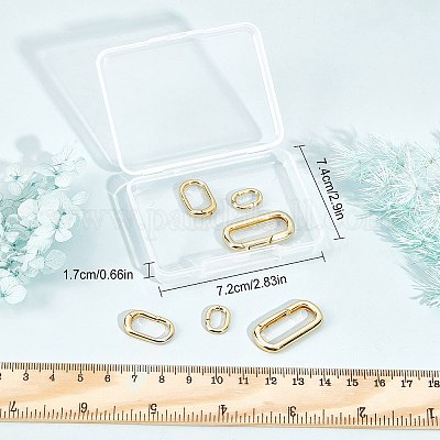6 шт. 3 стильных латунных пружинных затворных кольца DIY-SC0019-62-1