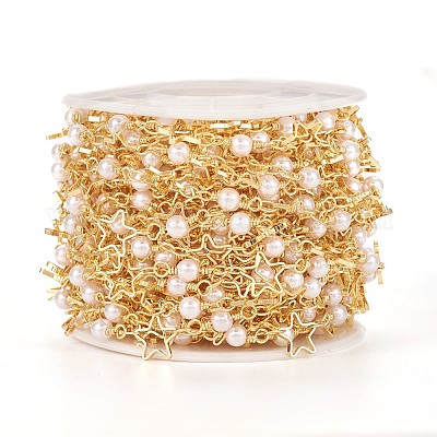 Латунная цепочка из бисера ручной работы CHC-I031-03G-1-1