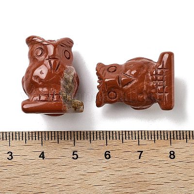 Резные фигурки из натуральной красной яшмы DJEW-L023-G17-1