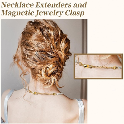 6шт. латунные магнитные застежки с пружинными застежками FIND-YW0007-71G-1