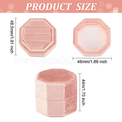 Бархат кольца коробки VBOX-WH0013-01B-1