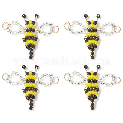 Стеклянные бусины в виде пчел&nbsp;PALLOY-MZ01221-1