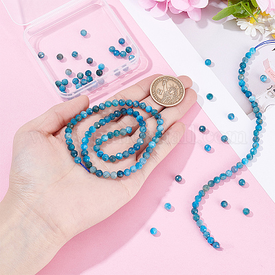 2 нити натуральных апатитовых бусин нити G-HY0001-94-1