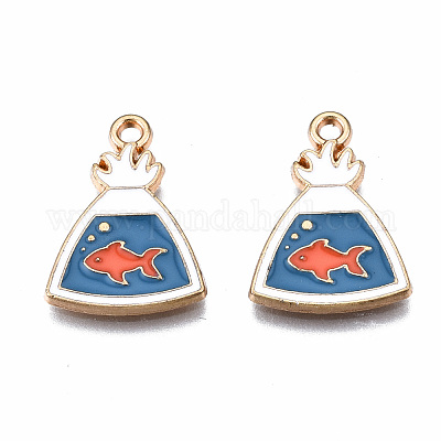 Подвески из экологически чистого сплава с эмалью ENAM-T011-87-NR-1