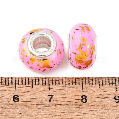 Европейские бусины-рондель из непрозрачной смолы RESI-Z046-01I-1