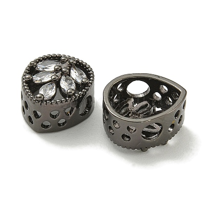 Стойки обшивки латунь микро проложить кубического циркония бусы KK-A220-12B-1