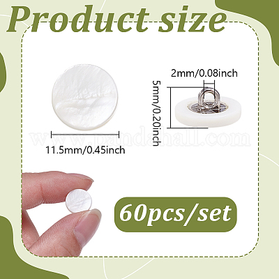 60 шт. пуговицы из сплава с 1 отверстиями BUTT-NB0002-06-1