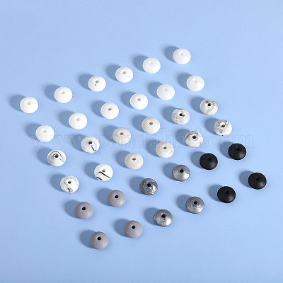 144 шт. 9 стильных рондельных бусины из пищевого экологически чистого силикона для счетов SIL-CA0003-16-1