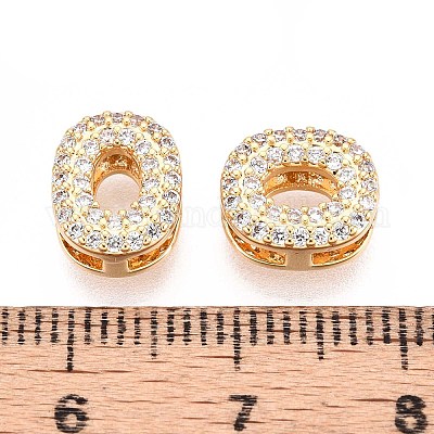 Латунные микропаве из прозрачного кубического циркония KK-T071-17G-O-1