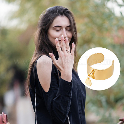 Наборы для самостоятельного изготовления колец-манжет в виде луны DIY-DR0001-23-1