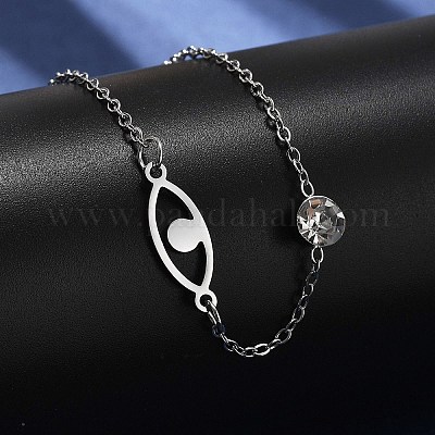 201 браслет-цепочка из нержавеющей стали BJEW-H205-01B-P-1