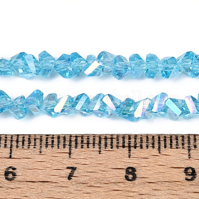 Гальванизируйте прозрачное стекло бисер нитей GLAA-N021-4mm-04-1