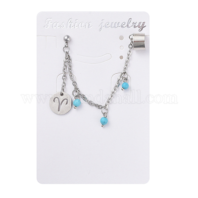 Серьги-манжеты из нержавеющей стали 304 EJEW-JE03732-01-1