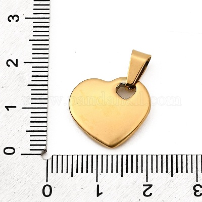 Подвески в форме сердца из нержавеющей стали 304 STAS-M121-13G-1