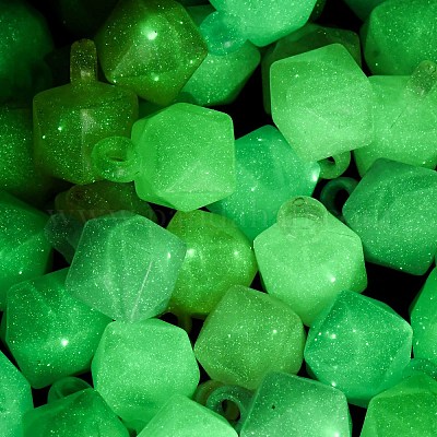 Подвески из непрозрачного светящегося пудрового акрила OACR-G052-12B-1