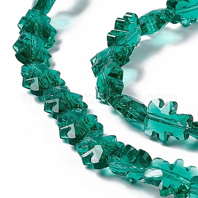 Прозрачные стеклянные бусины гальваническим пряди GLAA-C023-03B-1