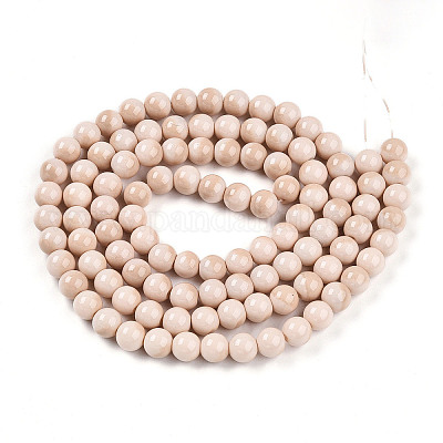 Выпечка окрашенные стеклянные бусины пряди DGLA-N012-8mm-07-1