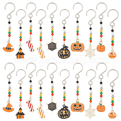 Хэллоуин тема сплава эмали кулон украшения HJEW-AB00251-1