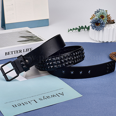 Сплав пирамидальные заклепки pu кожа цепные ремни AJEW-WH20018-82EB-1