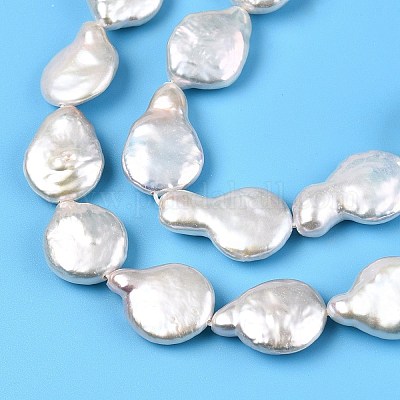 Природные Кеши жемчуг пряди PEAR-S018-08C-1