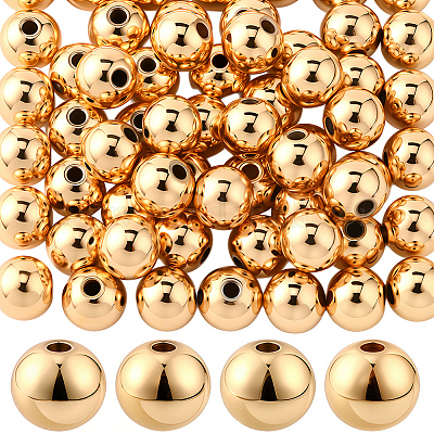 60 шт. латунные бусины с покрытием стойки KK-PA0001-03E-G-1