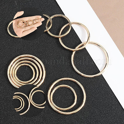 40 шт. 4 стиля соединительных колец из цинкового сплава FIND-SP0002-79G-1