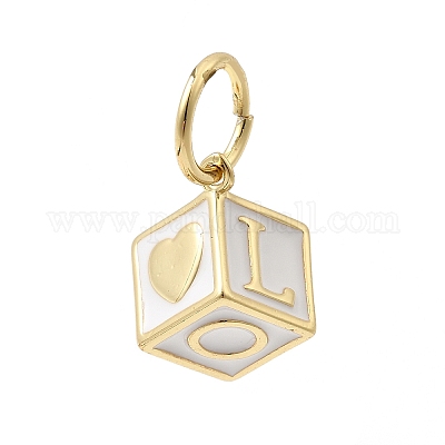 Латунь эмаль подвески&nbsp;KK-P338-43G-02-1