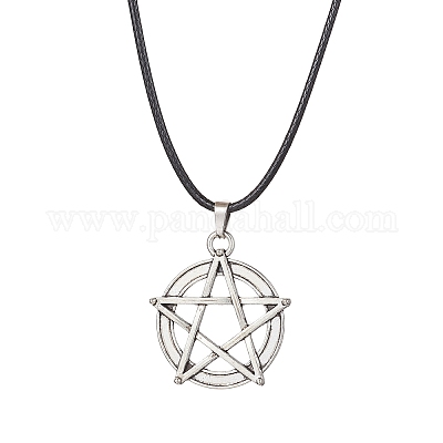 Подвески из сплава ведьмы с пентаграммой NJEW-JN04543-1