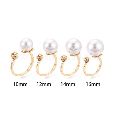 Цветок лотоса латунный микропаве прозрачный кубический цирконий чашка колец оправа KK-T076-19G-1