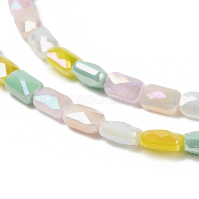 Стеклянные бусины с гальваническим покрытием  EGLA-P065-02A-02-1