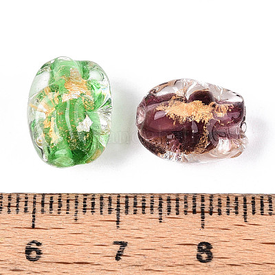 Ручной работы золотые и серебряные шарики фольги стекла FOIL-N030-02-1