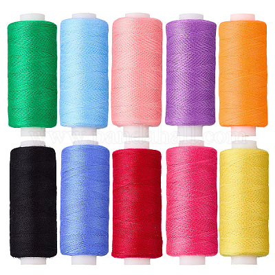 10 шт. нитки швейные полиэстеровые 10-х цветов SENE-CY0001-05D-1