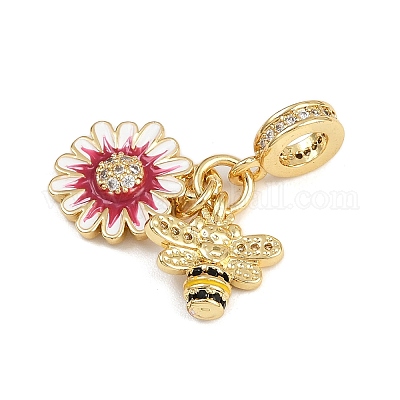 Латунь микропаве прозрачный кубический цирконий европейские подвески с подвесками KK-N271-36G-1