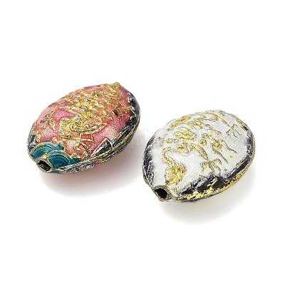 Бусины ручной работы перегородчатой CLB-Z001-03G-01-1