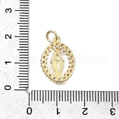 Латунные микро проложить кубического циркония подвески KK-P336-04D-G-1