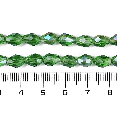 Прозрачные стеклянные бусины гальваническим пряди EGLA-N013-T4mm-B14-1