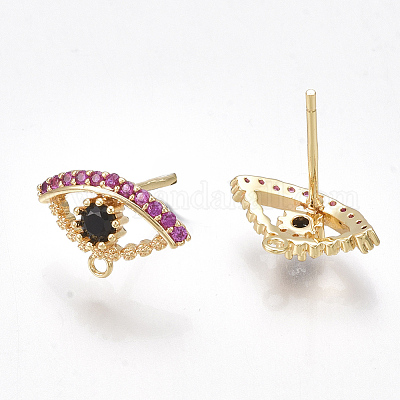 Латунные серьги с цирконом X-KK-S350-350-1