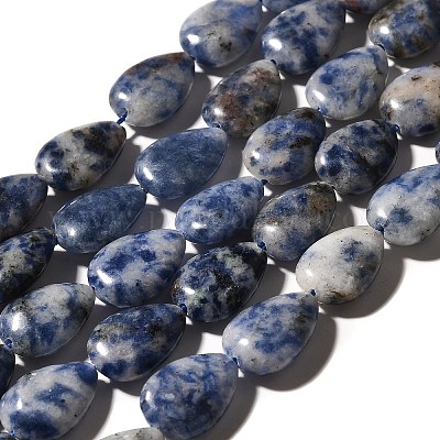 Натуральное синее пятно нитки из бисера яшмы G-I377-A12-1