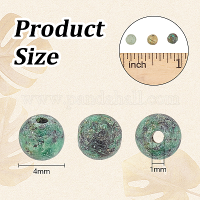 2 нитка матовых натуральных африканских бирюзовых (яшмовых) круглых бусин G-OC0005-14-1