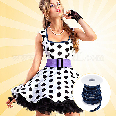 10 ярд бархатных лент OCOR-DR0001-10B-1