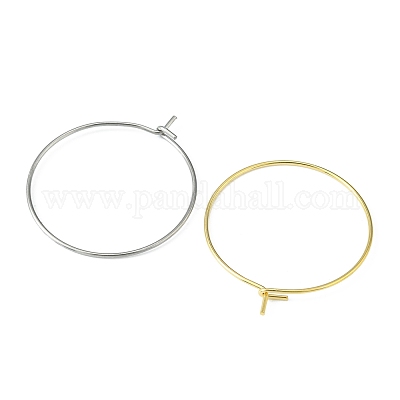 64 шт. 8 стиля фурнитуры для сережек-колец из хирургической нержавеющей стали 316 STAS-FS0001-33-1