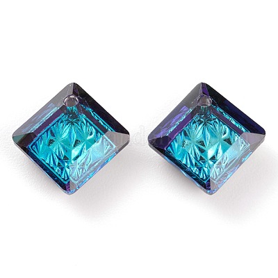 Подвески из тисненого стекла со стразами GLAA-J101-03A-001BB-1