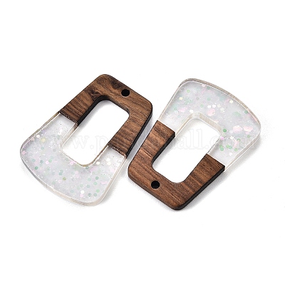 Подвески из эпоксидной смолы и орехового дерева RESI-T057-13A-1