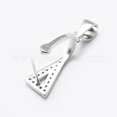 Антикоррозийное родиевое покрытие 925 стерлинговое серебро микропаве кубические цирконии подвески баилы STER-P034-47P-1