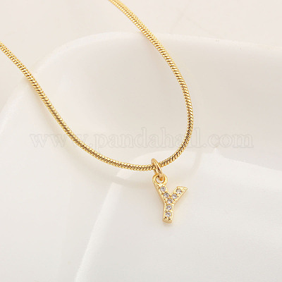 Латунный микропаве прозрачный кубический цирконий кулон начальные ожерелья FS-WGC46E8-25-1