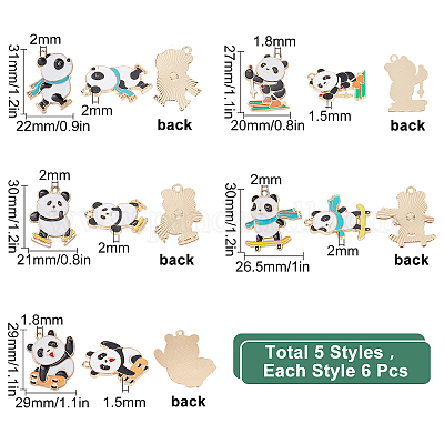 Подвески из сплава эмали 30шт 5 стиля FIND-SC0003-09-1