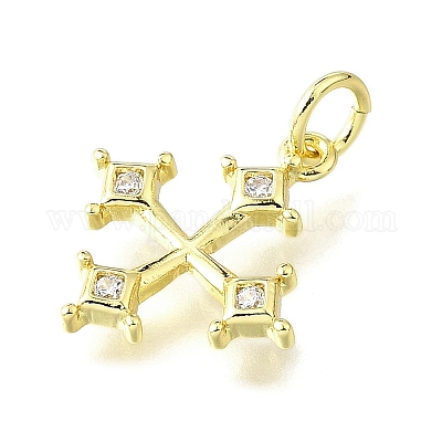 Латунные микро проложить кубического циркония подвески KK-V007-16G-1