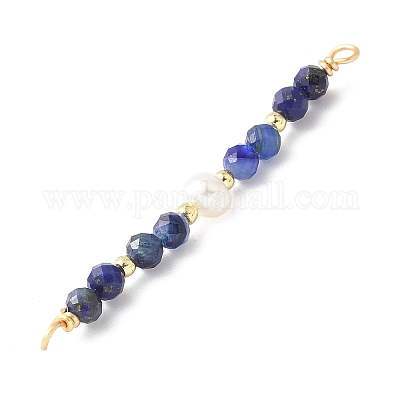 Граненые круглые подвески-фигурки из натурального лазурита PALLOY-JF03531-02-1