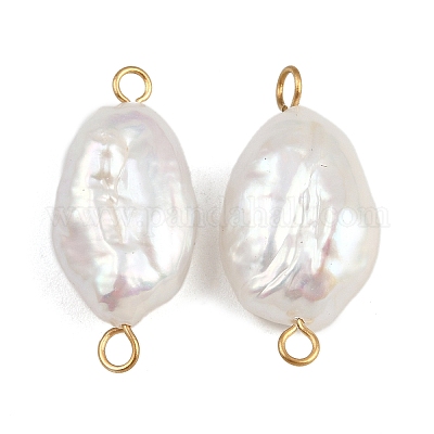 Подвески-коннекторы из натурального пресноводного жемчуга Кеши STAS-D378-16G-1